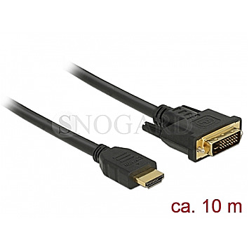 DeLOCK 85657 HDMI zu DVI 24+1 Kabel bidirektional 10m schwarz