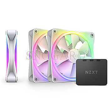 NZXT F Series F120 RGB DUO LED-Steuerung 120mm Matte White 3er Pack