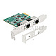 DeLOCK 88101 2x RJ45 2.5G LAN-Adapter PCIe 2.1 x1 Karte Low Profile