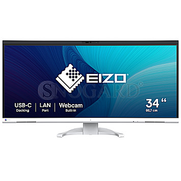 86.6cm (34.1") EIZO FlexScan EV3450XC-WT IPS UWQHD WebCam Curved white