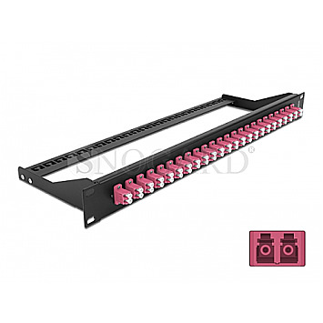 DeLOCK 43390 19"LWL Patchpanel 24 Port LC Duplex violett