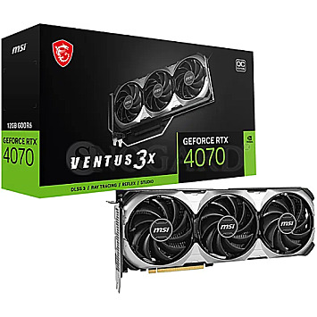 12GB MSI V512-027R GeForce RTX4070 Ventus 3X E1 12G OC