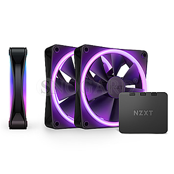 NZXT RF-D12SF-B1 F Series F120 RGB DUO 120mm Triple Pack Matte Black