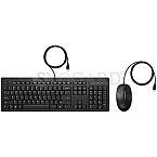 HP 225 286J4AA Wired Desktop Set Mouse + Keyboard QWERZ schwarz