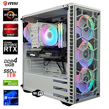 GamingLine AMD Ryzen R7-5700X3D 8C/16T-RTX4060Ti OC RGB WiFi