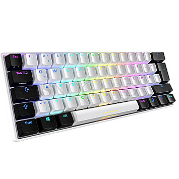 Sharkoon Skiller SGK50 S4 White Gamer RGB Keyboard Kailh KT Brown