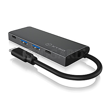 ICY BOX IB-HUB1428-C31 USB-Hub 2x USB-C 3.1 / 2x USB-A 3.1 schwarz