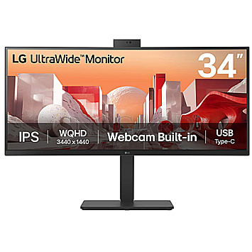 86.4cm (34") LG UltraWide 34BA85QE-B IPS UWQHD HDR10 WebCam Lautsprecher