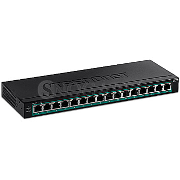 Trendnet TPE-TG160H Desktop Gigabit Switch 16x RJ45 123W PoE+