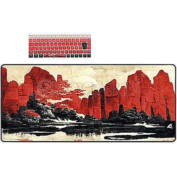 Sharkoon Skiller SGK50 S3 Design Bundle D3 XXL Mousepad+Keycaps gelb/rot/schwarz